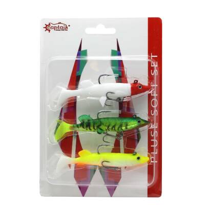 Captain 3068 Pluse Soft Turna Silikonu 3lü Mix Set Suni Yem - 1
