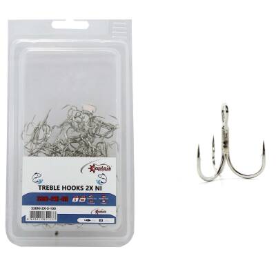 Captain 336 Üçlü İğne Sahte Balık İçin 100lü Kutu Nikel - 1