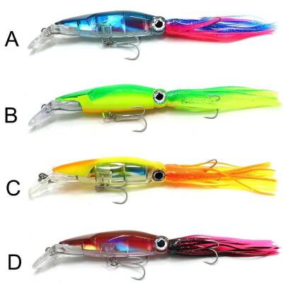 Captain 3450 Octopus Fringed 20cm Floating 36gr Kalamar Maketi - 1