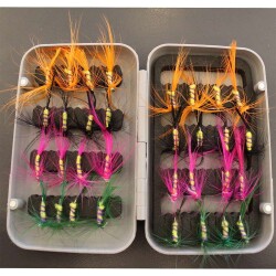 Captain 3452 Trout Fly Sinek Assortment Alabalık Yemi 32li Mix Set - Captain