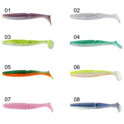 Captain 3516 Pukka Shad 9cm 7gr Levrek Silikonu 5li Paket Suni Yem - Captain
