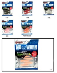 Captain 3518 Mad Bite Earth Worm 4 cm Aromalı LRF Silikon Yem 8li Set - 13