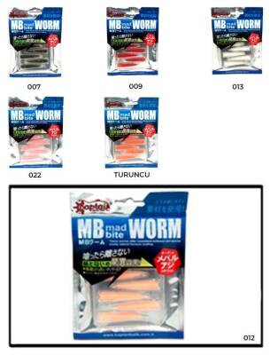 Captain 3518 Mad Bite Earth Worm 4 cm Aromalı LRF Silikon Yem 8li Set - 13