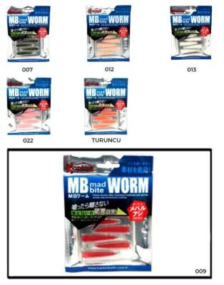 Captain 3518 Mad Bite Earth Worm 4 cm Aromalı LRF Silikon Yem 8li Set - 10