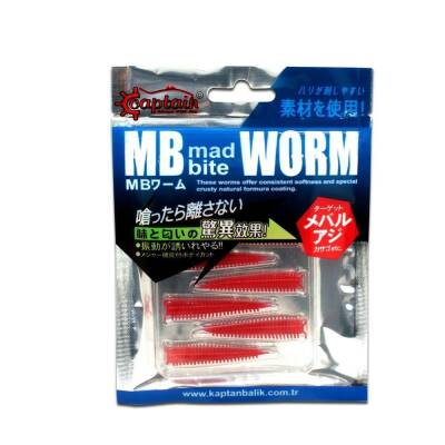 Captain 3518 Mad Bite Earth Worm 4 cm Aromalı LRF Silikon Yem 8li Set - 11