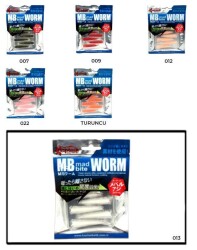 Captain 3518 Mad Bite Earth Worm 4 cm Aromalı LRF Silikon Yem 8li Set - 8