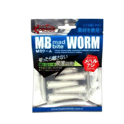 Captain 3518 Mad Bite Earth Worm 4 cm Aromalı LRF Silikon Yem 8li Set - 9