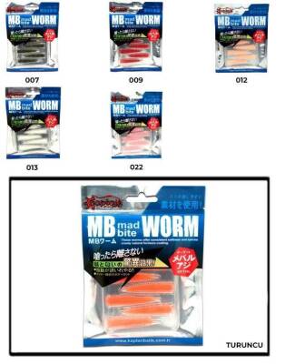 Captain 3518 Mad Bite Earth Worm 4 cm Aromalı LRF Silikon Yem 8li Set - 6