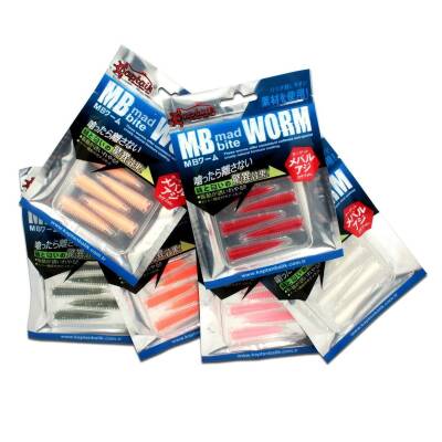 Captain 3518 Mad Bite Earth Worm 4 cm Aromalı LRF Silikon Yem 8li Set - 3