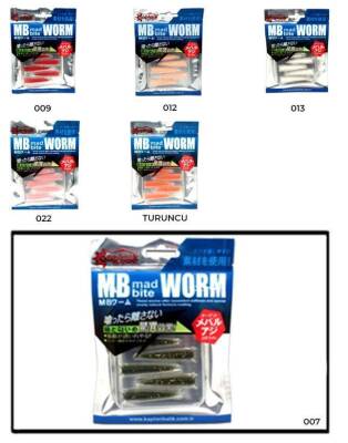 Captain 3518 Mad Bite Earth Worm 4 cm Aromalı LRF Silikon Yem 8li Set - 4
