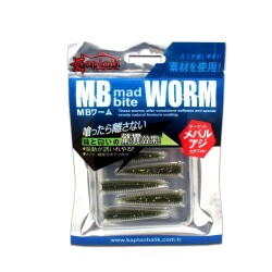 Captain 3518 Mad Bite Earth Worm 4 cm Aromalı LRF Silikon Yem 8li Set - 5