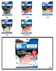 Captain 3518 Mad Bite Earth Worm 4 cm Aromalı LRF Silikon Yem 8li Set - 2