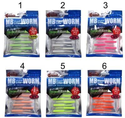 Captain 3520 Mini Worm Floating 5 cm Aromalı LRF Silikon Yem 10lu - 1