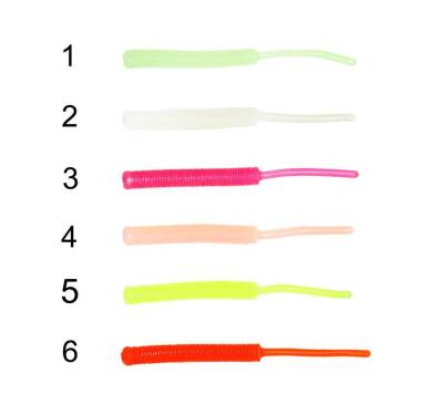 Captain 3520 Mini Worm Floating 5 cm Aromalı LRF Silikon Yem 10lu - 2