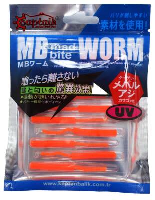 Captain 3520 Mini Worm Floating 5 cm Aromalı LRF Silikon Yem 10lu - 8