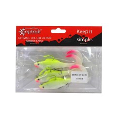 Captain 3559 Pencil Soft 10cm Levrek Silikonu 3lü Suni Balık - 2