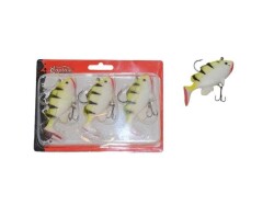 Captain 3563 Orient Soft 9cm Levrek Silikonu 3lü Set Suni Balık - Captain