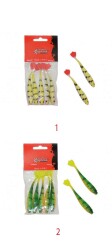 Captain 3566 Pencil Duck 9cm Levrek Silikonu 5li Paket Suni Yem - 5