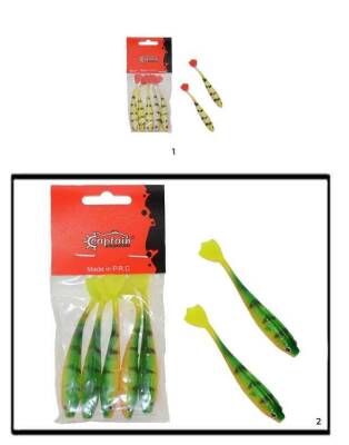 Captain 3566 Pencil Duck 9cm Levrek Silikonu 5li Paket Suni Yem - 4