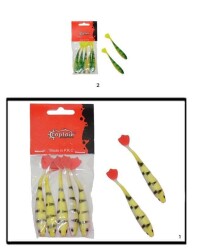 Captain 3566 Pencil Duck 9cm Levrek Silikonu 5li Paket Suni Yem - 2