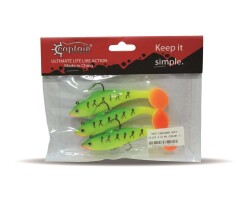 Captain 3567 Cracker Soft 10cm Levrek Turna Silikonu 3lü Set Suni Balık - 4