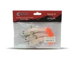 Captain 3567 Cracker Soft 10cm Levrek Turna Silikonu 3lü Set Suni Balık - 3