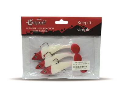 Captain 3567 Cracker Soft 10cm Levrek Turna Silikonu 3lü Set Suni Balık - 1