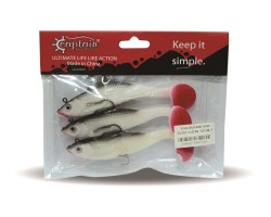 Captain 3568 Cracker Soft 12cm Levrek Turna Silikonu 3lü Set Suni Balık - 6