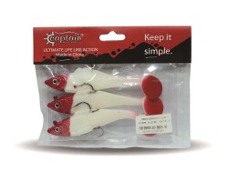 Captain 3568 Cracker Soft 12cm Levrek Turna Silikonu 3lü Set Suni Balık - 4