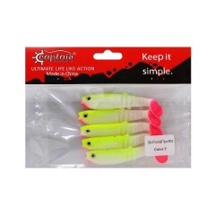 Captain 3569 Style Soft 8cm Levrek Silikonu 5li Paket Suni Yem - 7