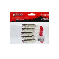 Captain 3569 Style Soft 8cm Levrek Silikonu 5li Paket Suni Yem - 5