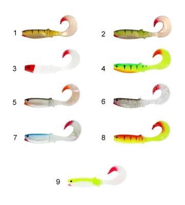 Captain 3571 Taifun Soft 10cm Levrek Silikonu 5li Paket Suni Yem - 9