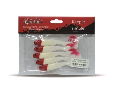 Captain 3571 Taifun Soft 10cm Levrek Silikonu 5li Paket Suni Yem - 7