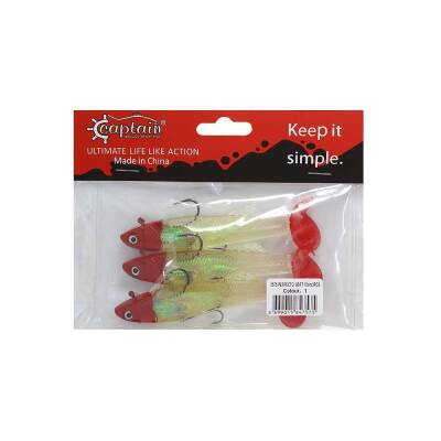 Captain 3575 Perfecto Soft 10cm Turna Silikonu 3lü Paket Suni Balık - 2