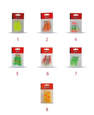 Captain 3594 Octopus Curly 6cm Ahtapot Sübye 5li Paket Suni Yem - 9