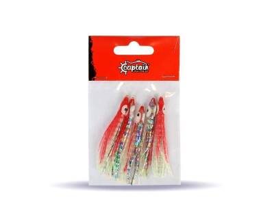 Captain 3594 Octopus Curly 6cm Ahtapot Sübye 5li Paket Suni Yem - 8