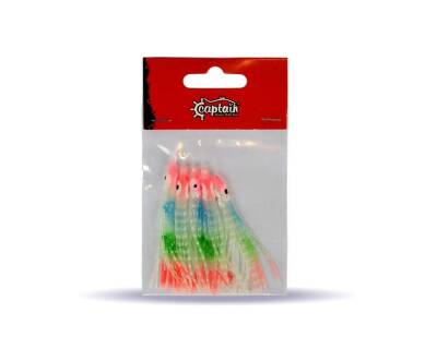 Captain 3594 Octopus Curly 6cm Ahtapot Sübye 5li Paket Suni Yem - 6