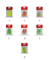 Captain 3594 Octopus Curly 6cm Ahtapot Sübye 5li Paket Suni Yem - 5