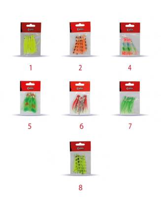 Captain 3594 Octopus Curly 6cm Ahtapot Sübye 5li Paket Suni Yem - 5