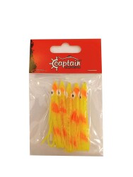 Captain 3594 Octopus Curly 6cm Ahtapot Sübye 5li Paket Suni Yem - 3