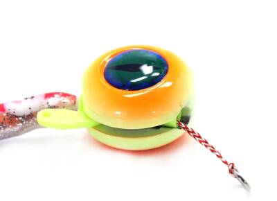 Captain 3644 Cornea UV 3D Eye 100gr Tai Rubber Slider Jig - 3
