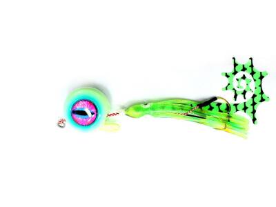 Captain 3644 Cornea UV 3D Eye 100gr Tai Rubber Slider Jig - 8