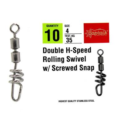 Captain 5003 Double H-Speed Screved Fırdöndü Black Nikel 5li Paket - 2