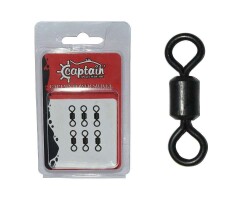 Captain 5006 Rulmanlı Fırdöndü 6lı Paket Mat Black - Captain