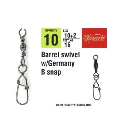 Captain 5022 Germany Klips 10lu Paket Black Nikel - 3