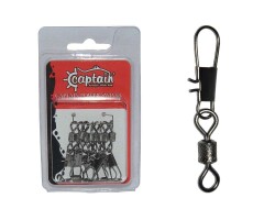 Captain 5023 Kilitli Klips İnox 10lu Paket Black Nikel - Captain