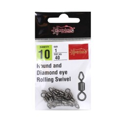 Captain 5026 Elmas Diamond Fırdöndü 10lu Paket Black Nikel - 2