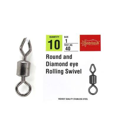 Captain 5026 Elmas Diamond Fırdöndü 10lu Paket Black Nikel - 3