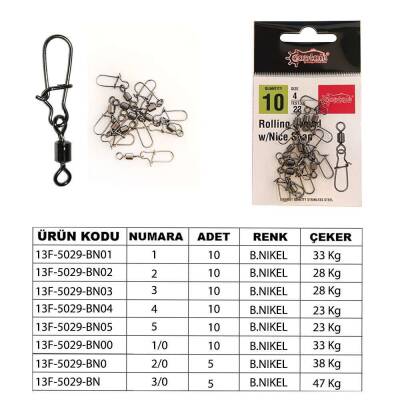 Captain 5029 Kilitli Klips Fast 10lu Paket Black Nikel - 2