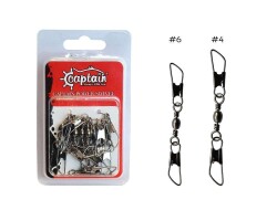 Captain 5030 Çift Yönlü Klips 10lu Paket Black Nikel - Captain